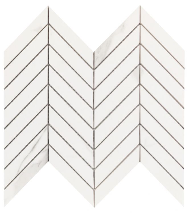 Prestigio Statuario Lucido Chevron 10 x 12